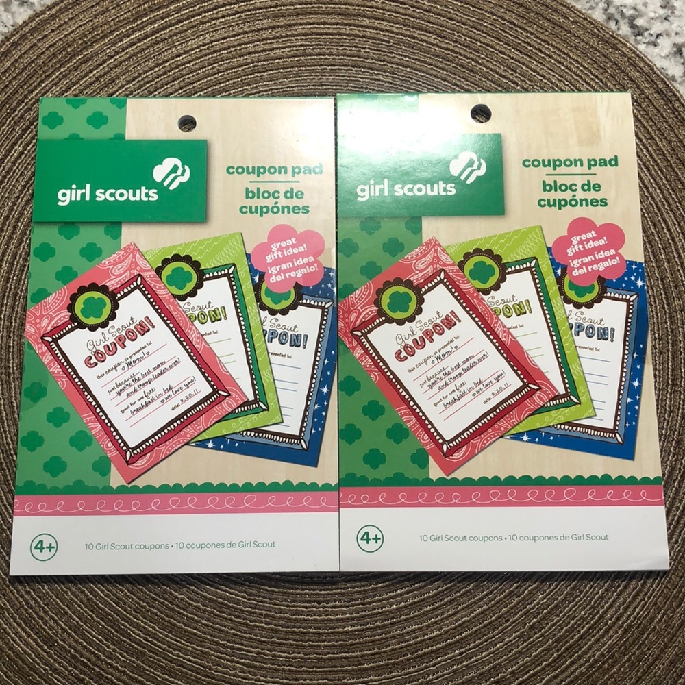 2 Pkgs Girl Scouts Coupon Pads Great Gift Idea